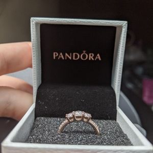 Rose gold Pandora ring size 6